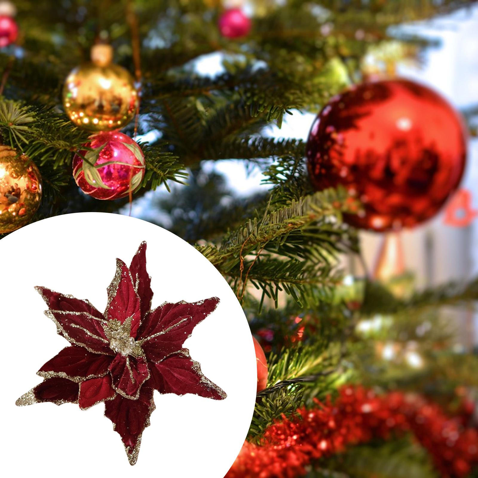 

Velvet Christmas Ornament ,Decorative, Tree Decor Flocked for Xmas Home Flower