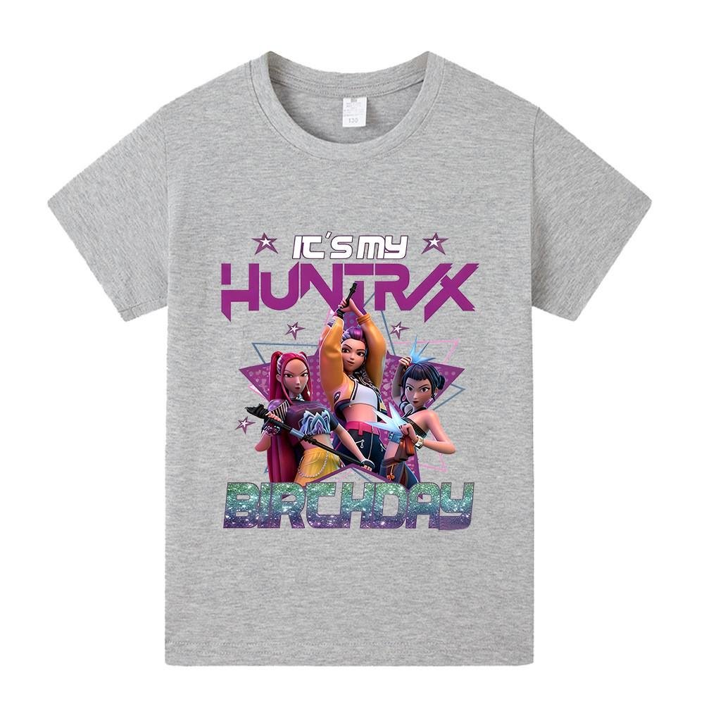 A1240 Kinder Jungen Mädchen Kpop Rumi Zoey Mira Print Kurzarm T-Shirt