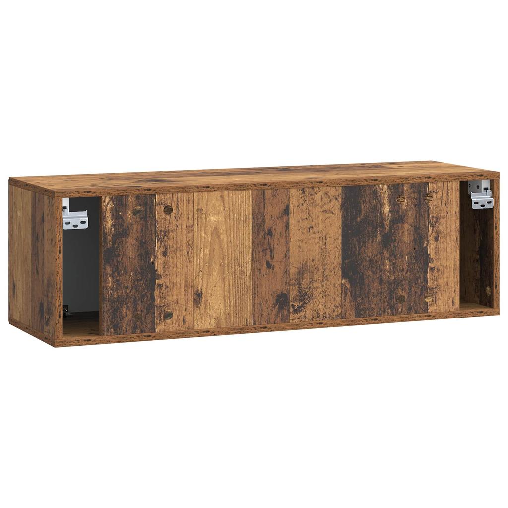 Wall Mounted TV Cabinet Reclaimed Wood Look 98 x 31 x 30 cm Particleboard