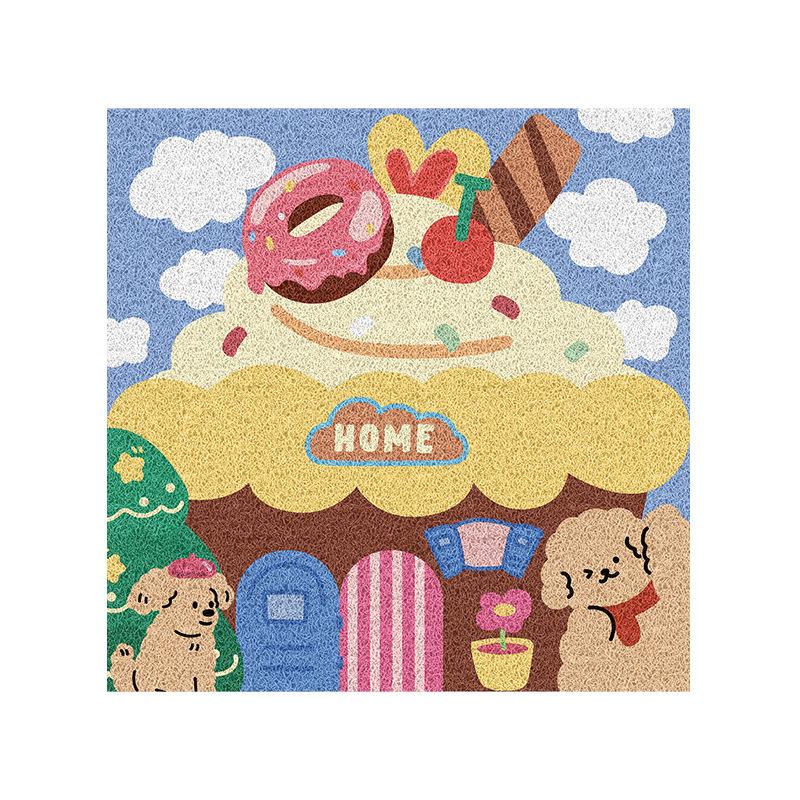 Cartoon Irregular Silk Mat Door Scraping Dirt Can Cut The Foot Mat Wear-resistant Anti-slip Door Mat
