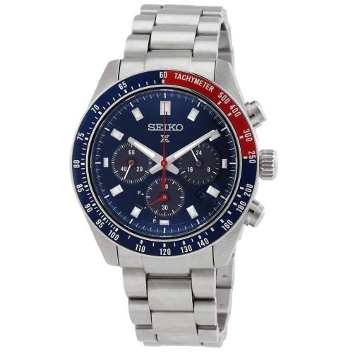 

SEIKO Prospex Speedtimer Solar Chronograph SSC913 Blue Dial Sunray Finish with Red Accents