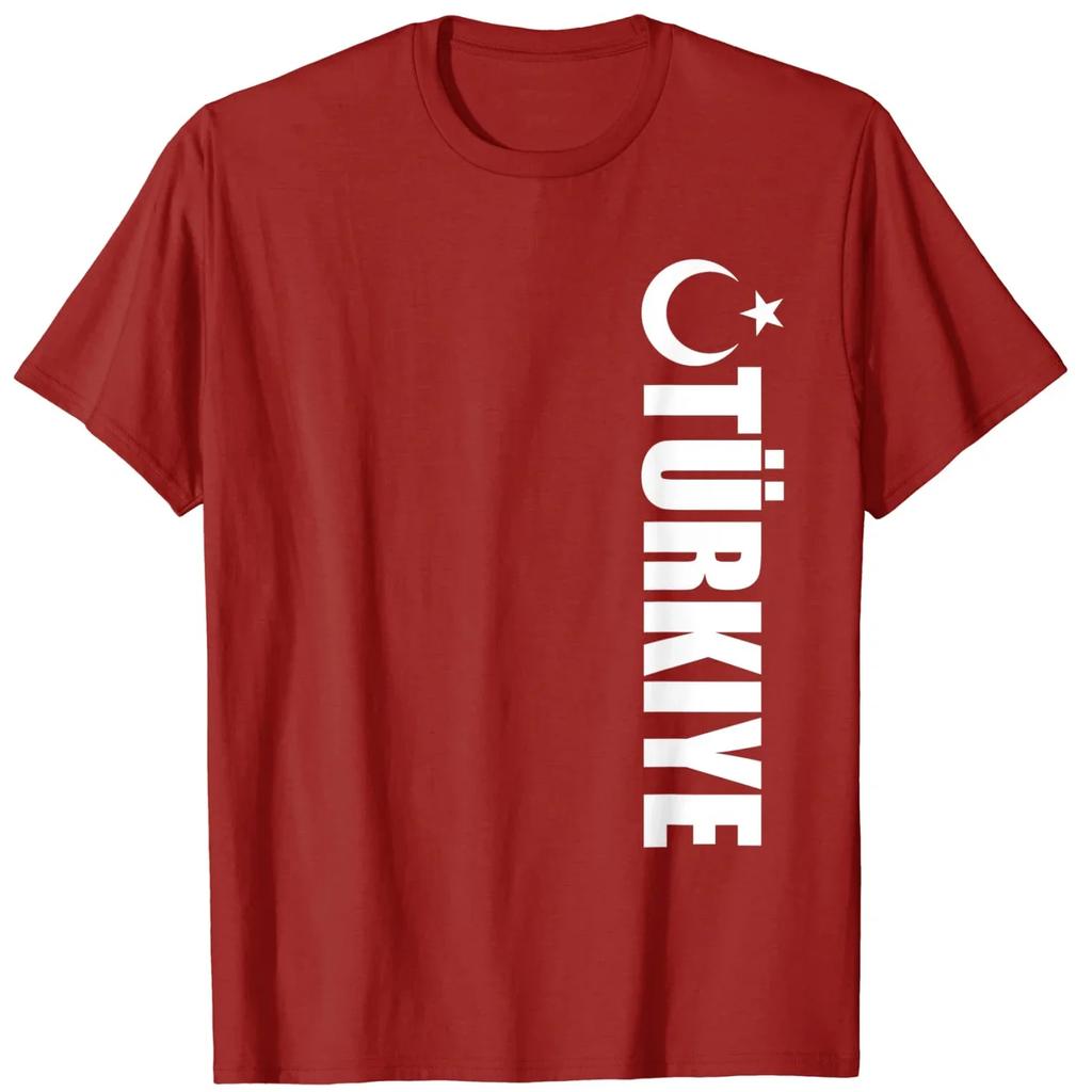 Turkije Turks Voetbal Cadeau Maan Sterren Vlag van Turkije T-shirt 100% Katoen Ronde Hals Korte Mouw Zomer Casual Heren T-shirt