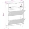 Shoe Cabinet ARNHEM 78 x 24 x 103 cm Engineered Wood Reclaimed Wood