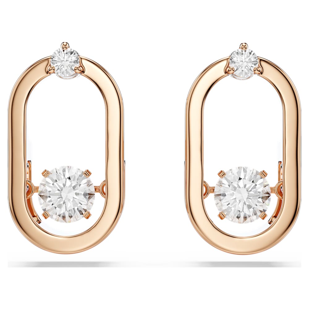 Swarovski Una auskari-studītes Apaļš griezums Ovāla
