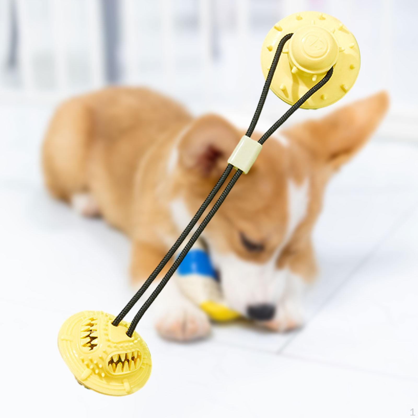 

Собака жевательная игрушка на присоске, раздача еды, прочная чистящая веревка, игрушки для дрессировки щенков, лакомства для yellow saucer