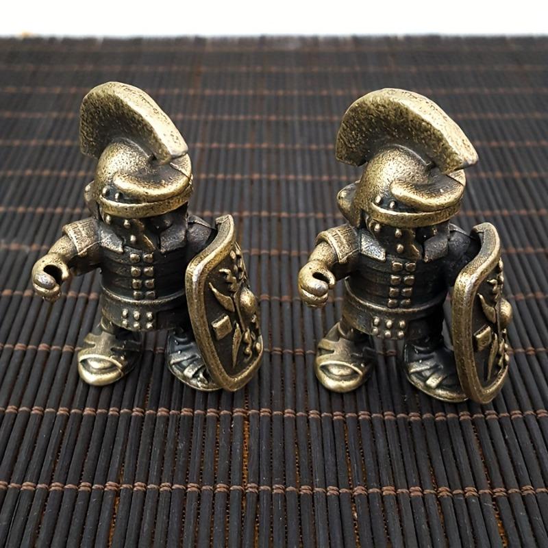 Roman Soldier Metal Model Metallic Army Figurine Perfect Gift for Boys and Girls Suitable for Desktop Display