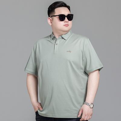 Plus Size Trend Moisture Wicking Soft High Quality Breathable Men's Loose Polo Shirt--Wrinkle Resistant Casual Sports Short Sleeve Neck Shirt