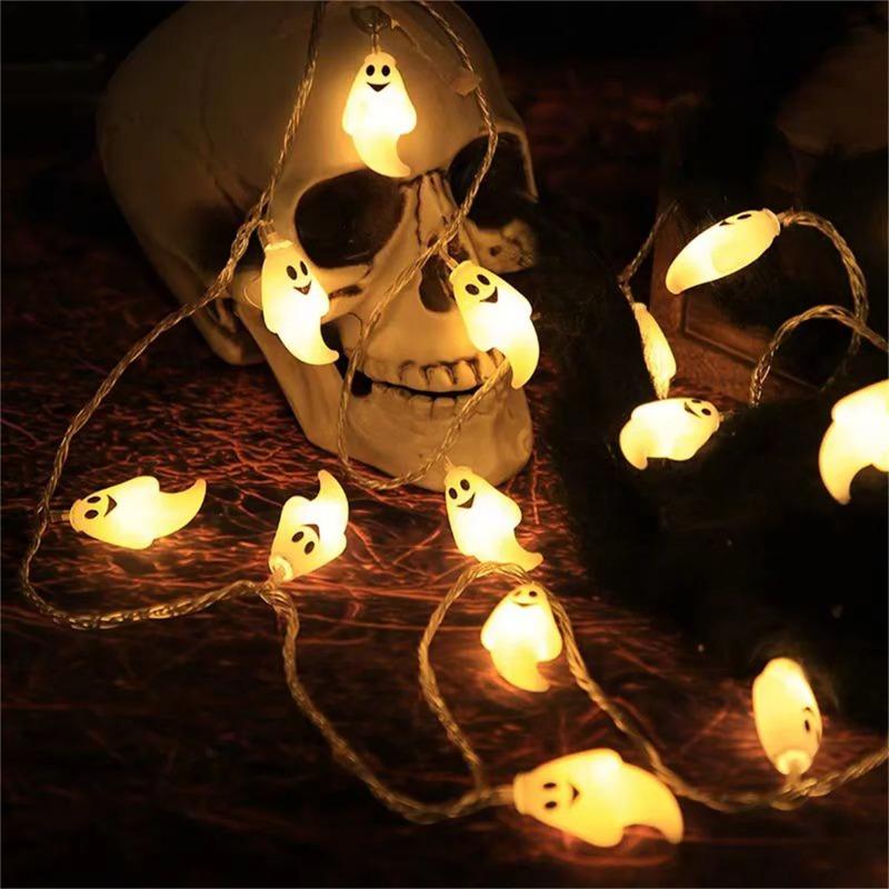 LED Light String, Halloween Ghost Lights, Festive Party Atmosphere Decoration, Glowing Ghost Ghost Festival Scene Arrangement