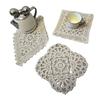 Vintage lace table mat three-dimensional hollow embroidery coaster shooting decoration props absorbent soft cotton home fabric