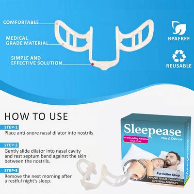 Nose Dilator Nasal Silicone Nose Clip Anti Snoring Easy Breath Preventing Snoring Help Breathe Snoring Devices Improve Sleeping
