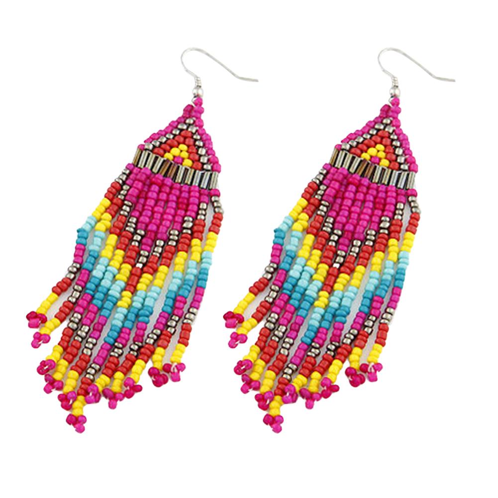 Bohemian Hook Party Tassel Earrings Drop Long Jewelry Gift