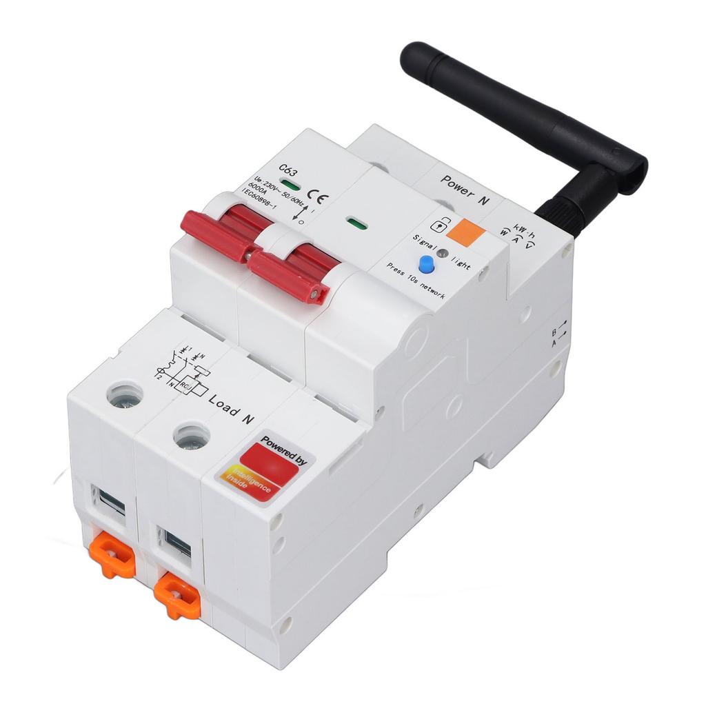 Metering Circuit Breaker Smart 2P 63A for Tuya APP Mobile Remote Control Supplies AC230V