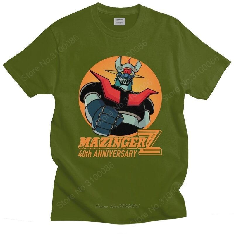 Tshirt for Men Short Sleeved Leisure T Shirt Urban UFO Robot Anime T-shirt Loose Fit  Cotton Tee Tops Gift