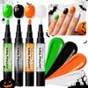 Halloween Water-Based Peelable Nail Polish High Saturation Solid Color No UV Light DIY Nail Art Kit Home Salon Essential