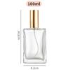High-Grade Square Glass Perfume Bottle with Screw Cap, Available In 30ml and 50ml, Ideal for Decanting.