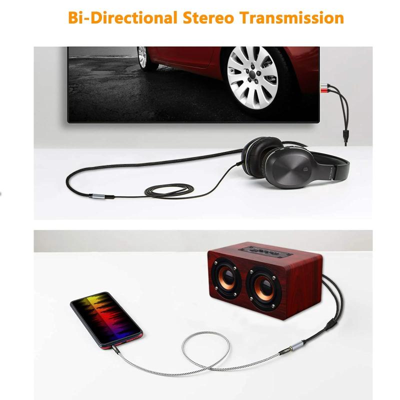 Stereo Audio Y Cable 2Rca Male To 3.5Mm Female Aux Jack Adapter Audio Cord For Computer Mp3 Phone Speaker Home Theater Dvd