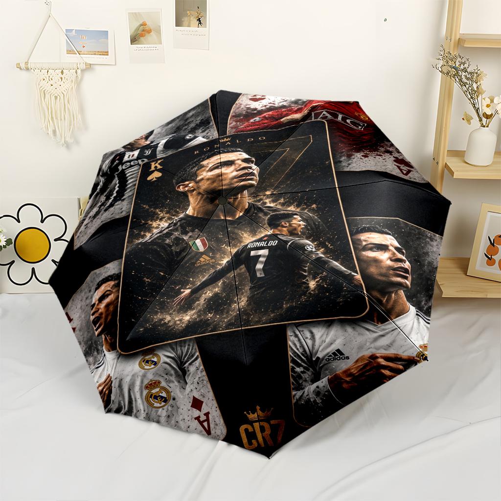 Cristiano Ronaldo Juventus Portable Automatic Umbrella Compact & Durable 8-Rib Design Foldable Design for Outdoor Daily Use Compact Folding Umbrella
