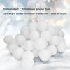 50 ks 7cm Imitace sněhové koule Vánoční falešné koule Hračky Vnitřní herní rekvizity Dekorace