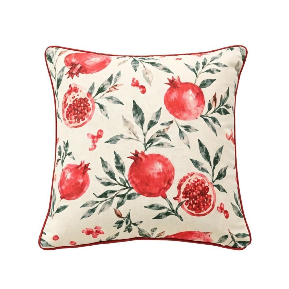 Piping Design Ruffled Edge Pillowcase Striped Print Striped Printed Cushion Cover Sofa Use