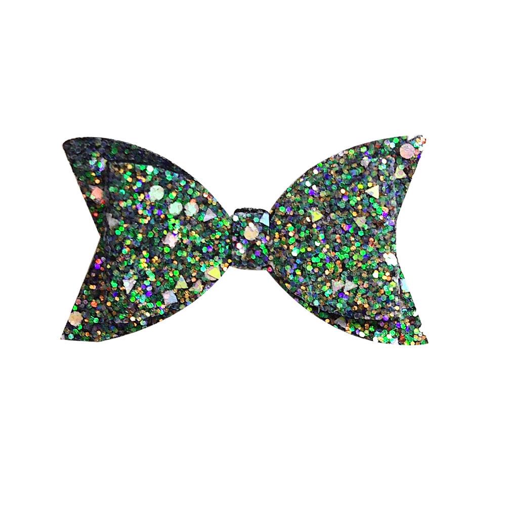 

Однотонная двухслойная заколка-бант «ласточкин хвост» - блестящий аксессуар для девочки With Hair Clip