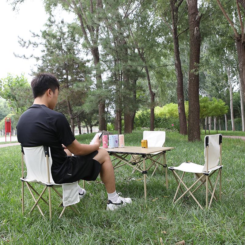 Portable Outdoor Folding Chair with Backrest for Camping and Art Sketching