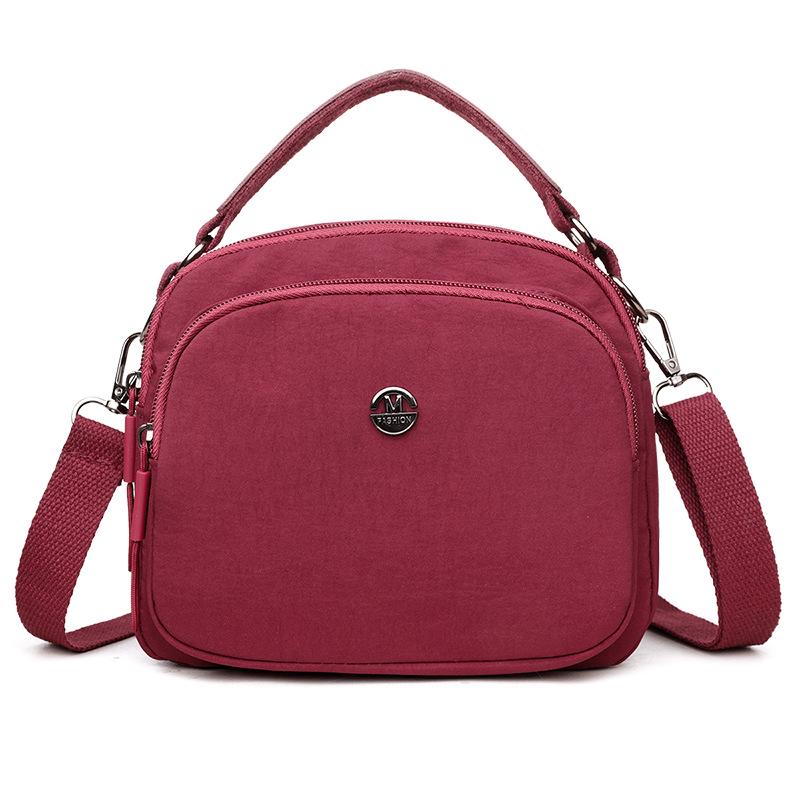 2025 Nylon Multifunctional Shoulder Bag - Solid Color Crossbody Handbag