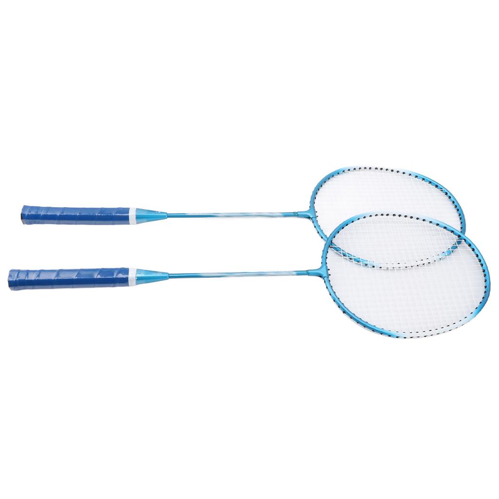 Badminton Racket Set Iron Alloy Resistance Reduction Lightweight Sports Badminton Racket with Storage Bag for Beginners Children Adults