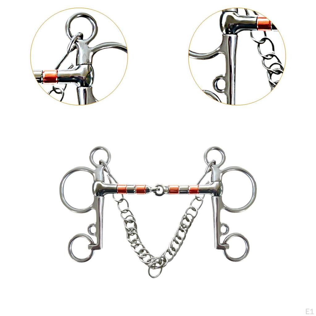 Horse Bit Mouth All Purpose with Hooks Rustproof Full Cheek Snaffle