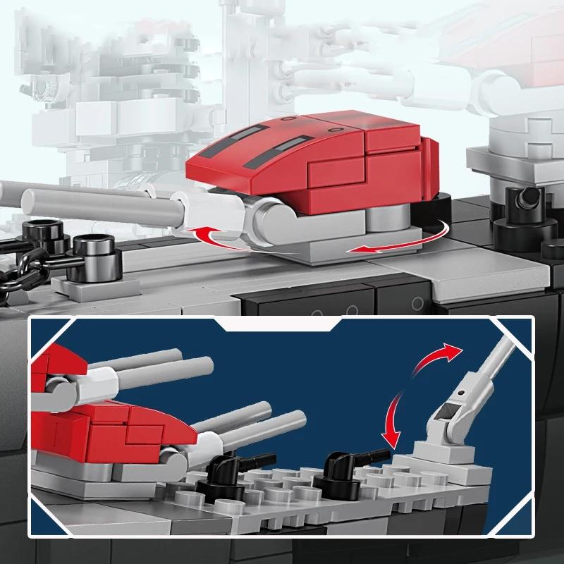 WW2 German Military World War 2 Battleship Class Cruise Ship Building Blocks Warship Cruiser Model Bricks Children Kids Toy Birthday Gift