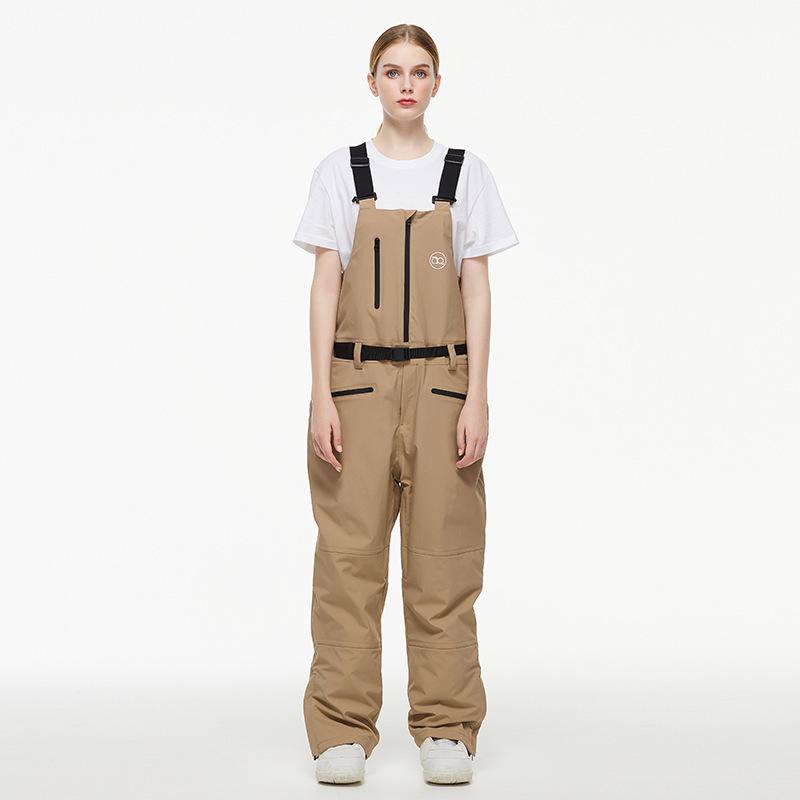 Unisex Waterproof Ski Pants with Suspenders - Warm, One-Piece Snowboarding & Ski Apparel