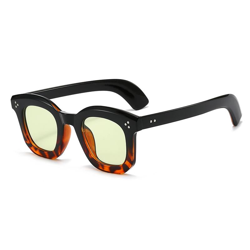 Protective Glasses New Retro Thick Frame Square Sunglasses Women Men Fashion Simple Style Sun Glasses Colorful Shades Eyeglasses