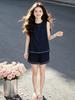 Girls' Embroidered Vest & Shorts Summer 2026 Two-Piece Set - Medium & Large Sizes