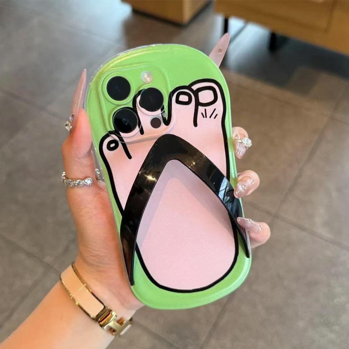 

Creative Slippers Case for Apple 17PROMAX Personalized Simple Fashion Brand Full Covered Edge High-end Slippers Mobile Phone Case For iPhone 17 Pro Max
