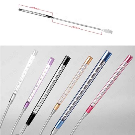 Flexible 10 LED USB Light Night Lamp for Keyboard Reading Notebook Laptop PC