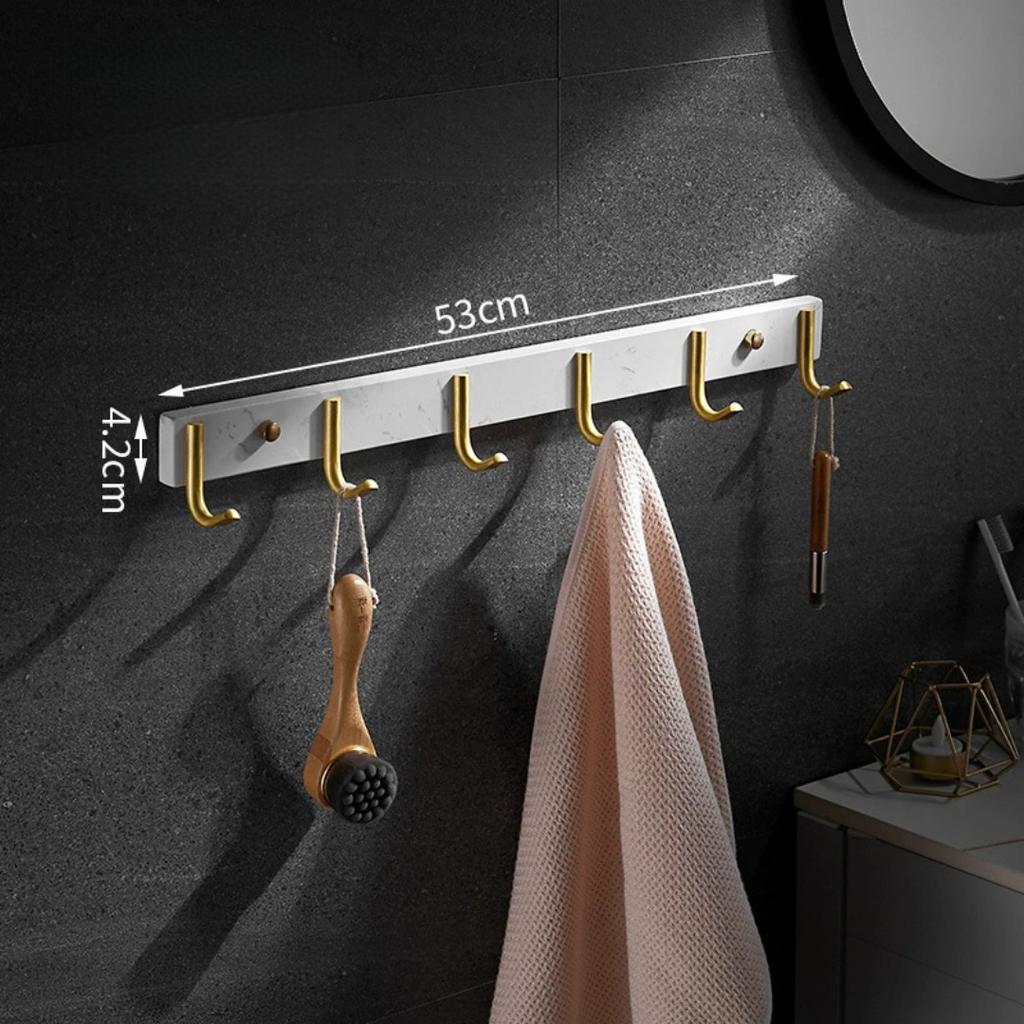 Marble Towel Hook Wall Mount Brushed Gold Towel Hanger, Robe Hooks Bathroom Clothes Hooks,Bathroom Hardware,kitchen Hook