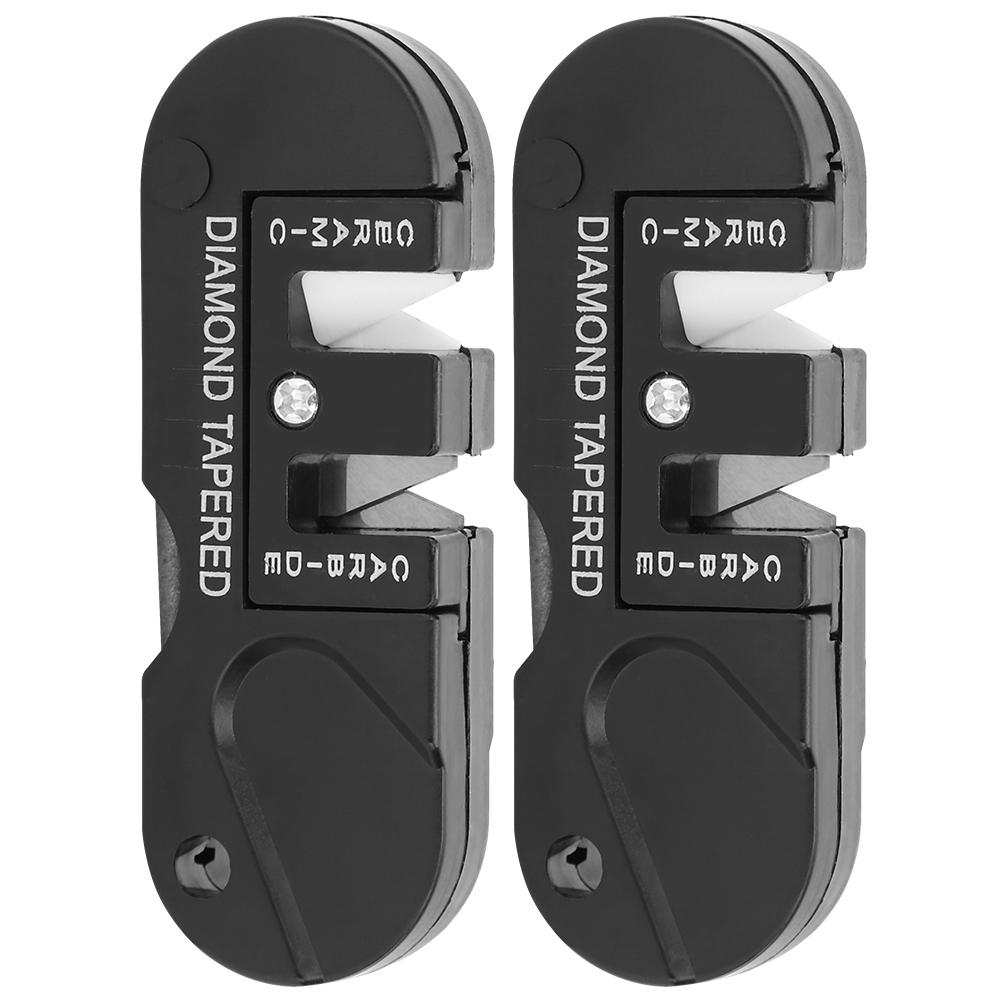 2 Stück Outdoor EDC Taschenmesser Schärfer Tragbarer Diamant Verjüngter Stab Messerschärfer