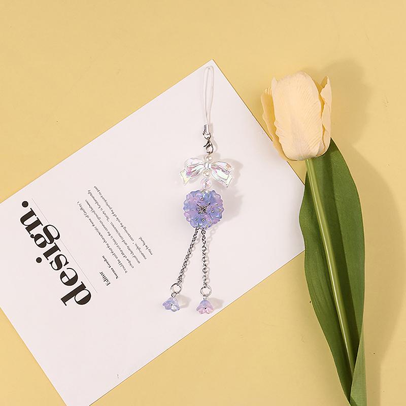 

Уникальный Креативный Подвеска-Бант Цветок Орхидеи Ремешок для Телефона Шнурок Для Женщин Девочек Бусины Брелок Украшение для Рюкзака Аксессуары A1