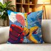 CCool Saitama One Punch Man Anime  Square DoubleSided printed Pillow Case Bedroom Bedside Pillow Sofa Cushion Cover