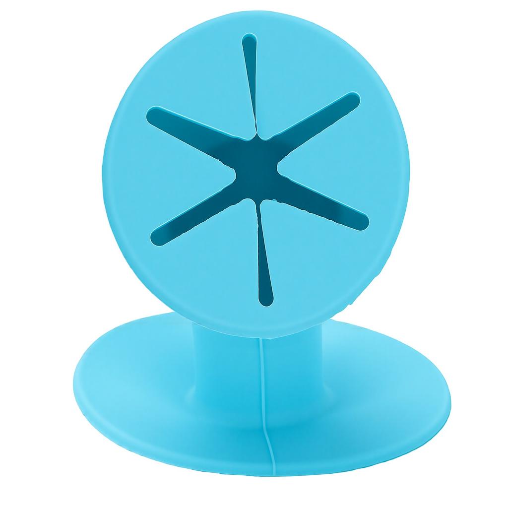 Nail Polish Bottle Holder Anti Spill Silicone Suction Nail Polish Holder Stand Light Blue