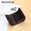 Boiseen's new women's card bag, embossed multi-card organ, change bag, compact buckle wallet.
