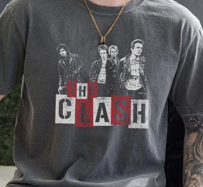The Clash Rockband T-Shirt Vintage Schwarz Comfort Colors 1717 Tee