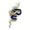 Unique Snake Brooch Crystal Metal Snake Badge Pin For Various Outfit Formal Event Chinese New Year Celebration Jewelry