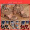 Elegant Women Chunky Block Heels Sandals With Peep Toe And Ankle Strap Buckle