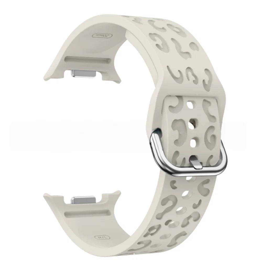 Band for Samsung Galaxy watch 8/8 classic 46mm 44mm 40mm Engraved Leopard Wrist Bracelets Correa pulseras Galaxy watch 8 Strap