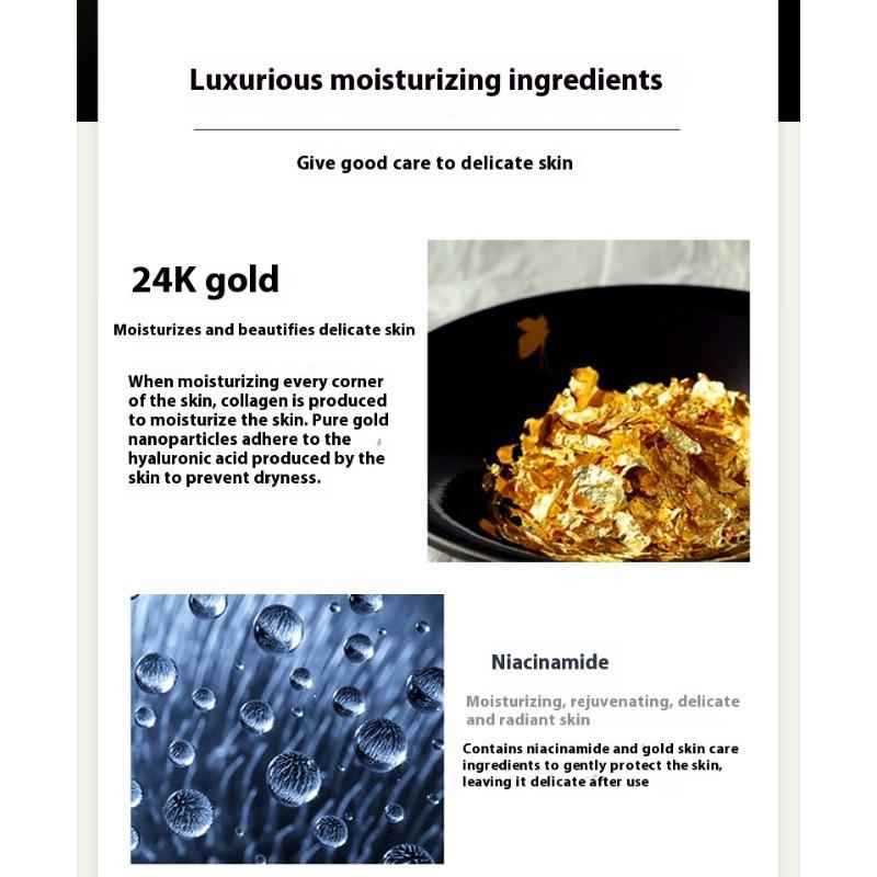 24k Gold Essence Shrinks Large Pores Female Male Hyaluronic Acid Solution Moisturizing and Replenishing