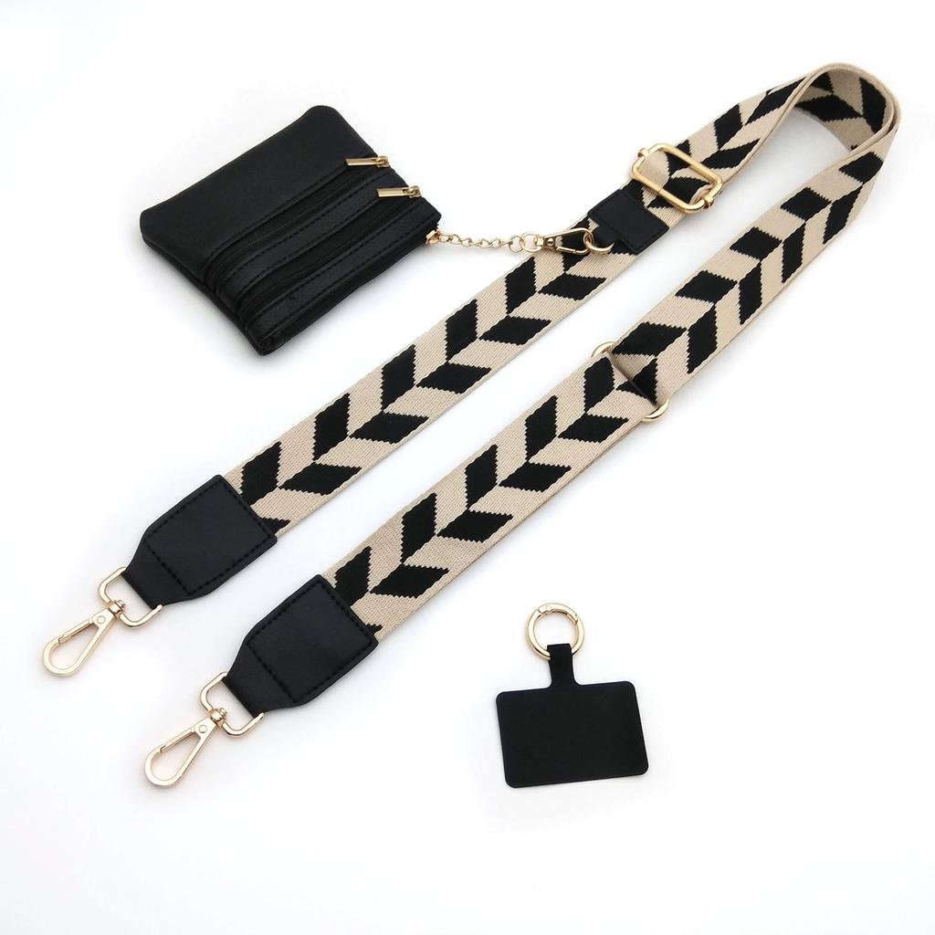Eryi Detachable Cross Strap Phone Lanyard Zippered Pouch Adjustable Perforation-Free Design Customizable Logo 17 Colors 120cm