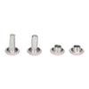 500 Sets Leather Rivets 6x8mm Electroplated High Strength Metal Widely Used Double Cap Rivets for Hat Belt Shoes Pink