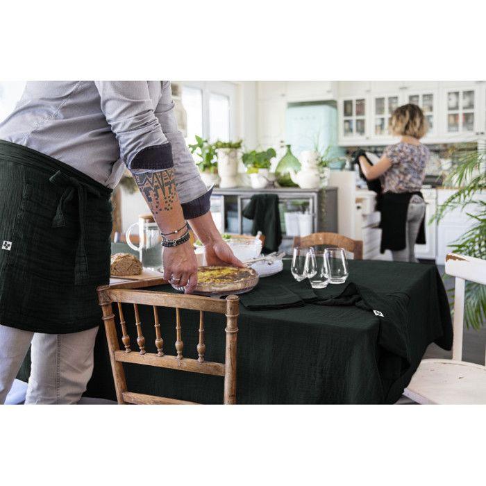 Tablecloth "Gaïa" 150 X 350 Cm "Cotton Gauze" the Butterfly Effect - Gaia Fir -