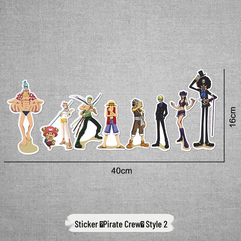 One Piece Anime Stickers: Luffy, Pirate Ship, Sanji Car Scratch Covers