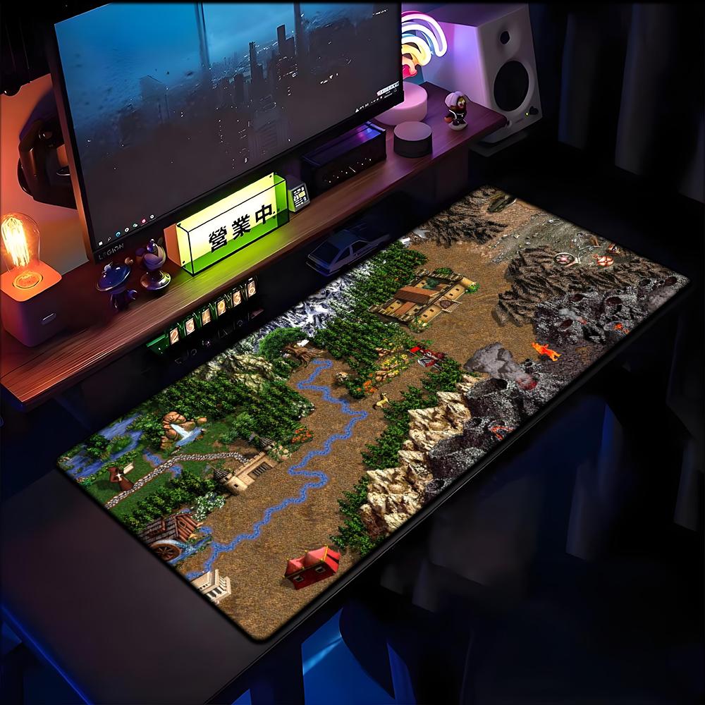 Heroes of Might and Magic Tappetino per Mouse con Mappa XXL Gomma Antiscivolo Tappetini per Mouse Tastiera Accessori da Gioco Tappetino Mouse xmm
